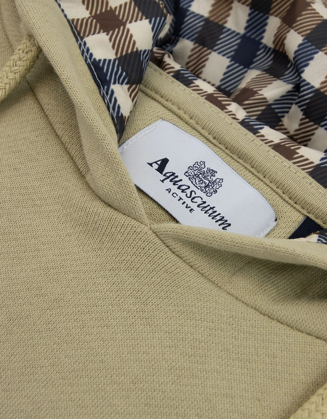 Aquascutum Active Big Logo Hoodie Beige