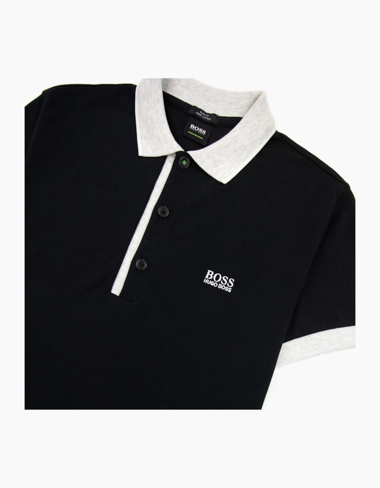 Hugo Boss Paule 4 Short Sleeve Polo Shirt Black Light Grey