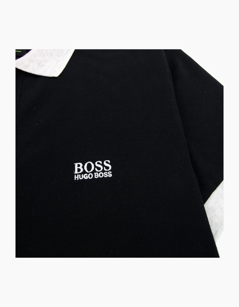 Hugo Boss Paule 4 Short Sleeve Polo Shirt Black Light Grey