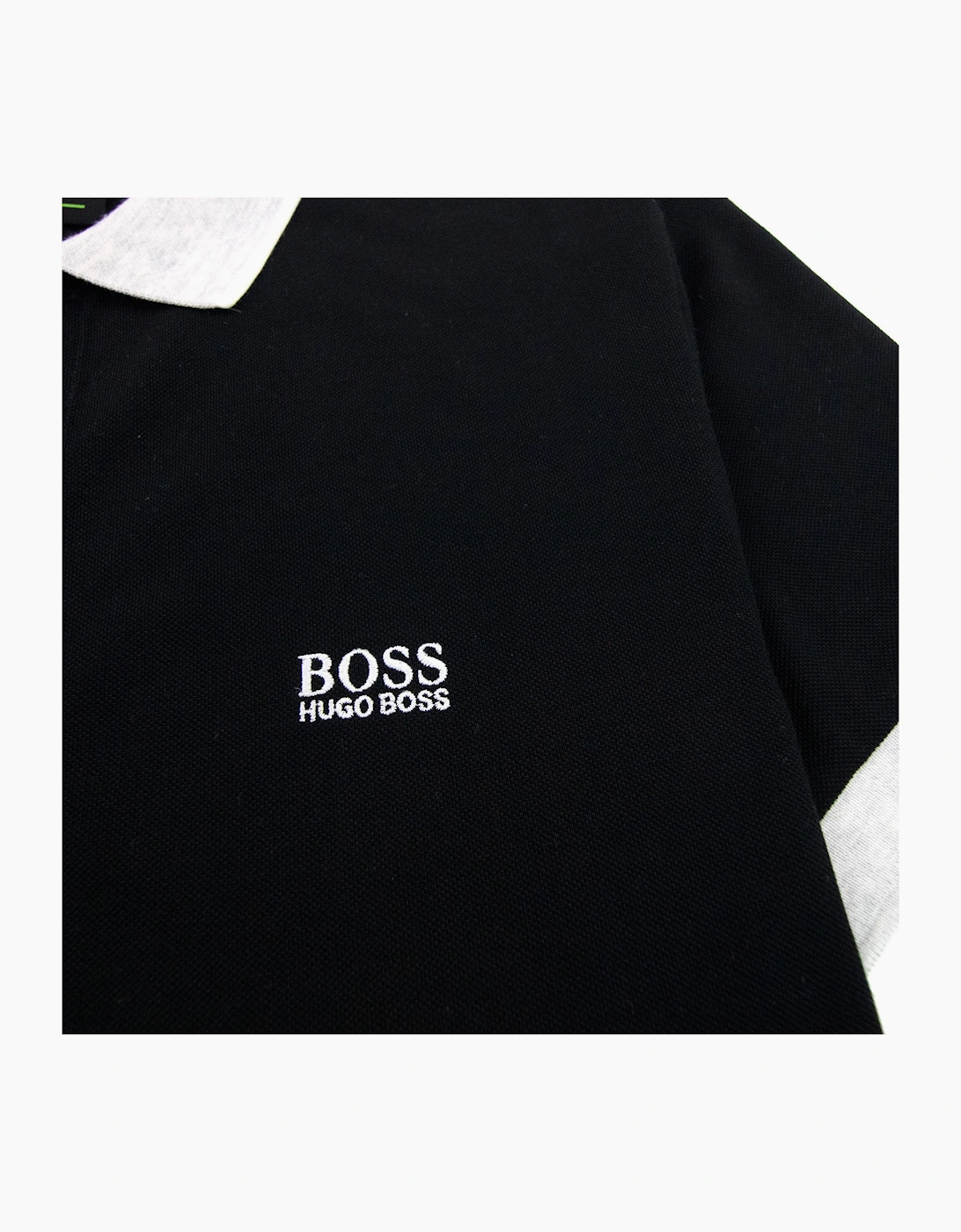 Hugo Boss Paule 4 Short Sleeve Polo Shirt Black Light Grey