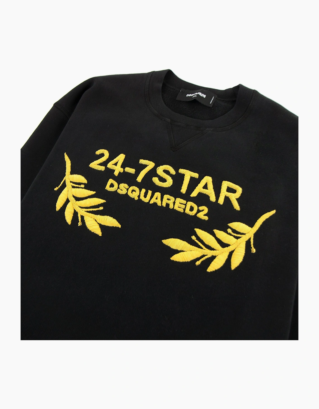 Dsquared2 24-7 Star Embroidered Sweatshirt Black