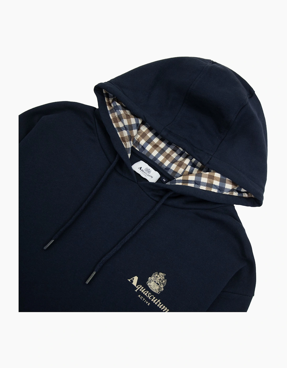 Aquascutum Active Small Logo Hoodie Navy