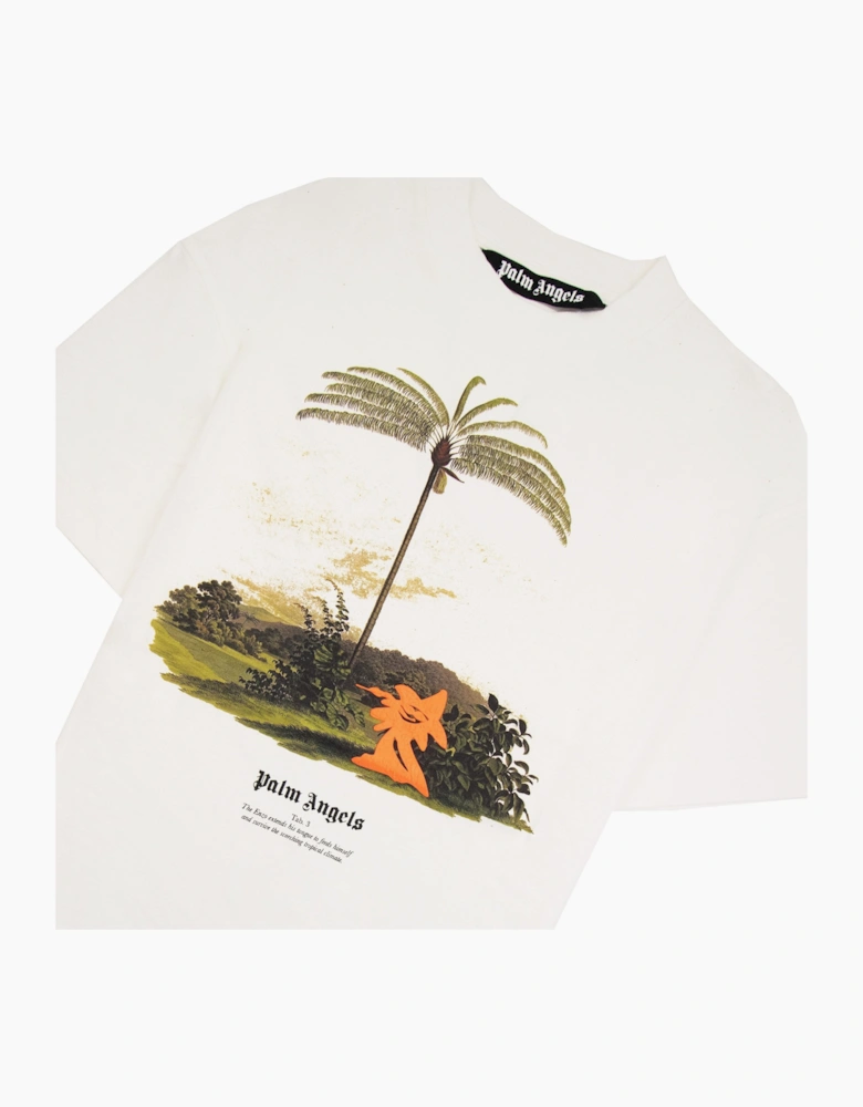 Palm Angels Enzo From The Tropics T Shirt White/orange