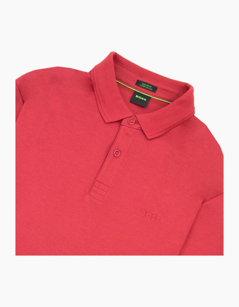 Hugo Boss Pirol Regular Fit L/s Polo Red 616