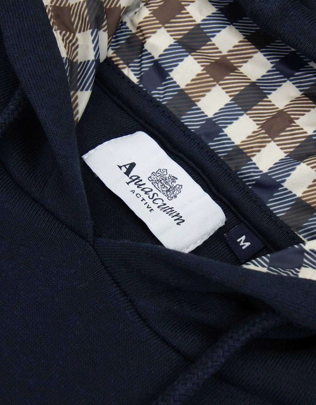 Aquascutum Active Small Logo Hoodie Navy