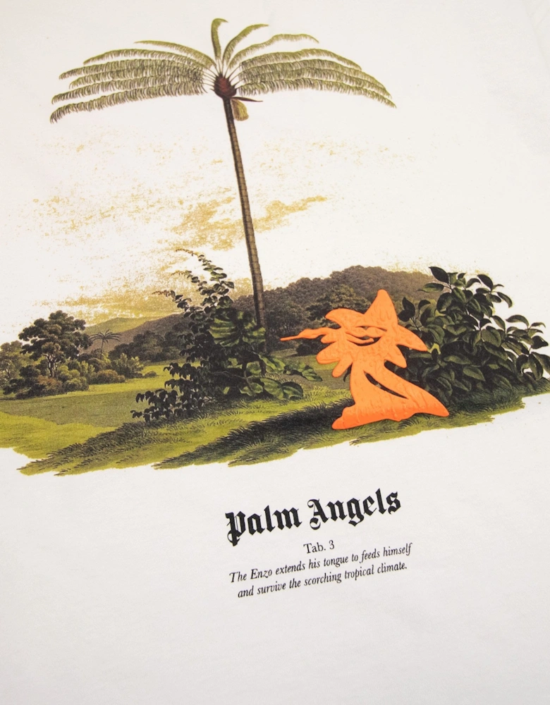 Palm Angels Enzo From The Tropics T Shirt White/orange