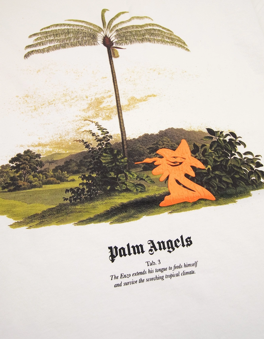 Palm Angels Enzo From The Tropics T Shirt White/orange