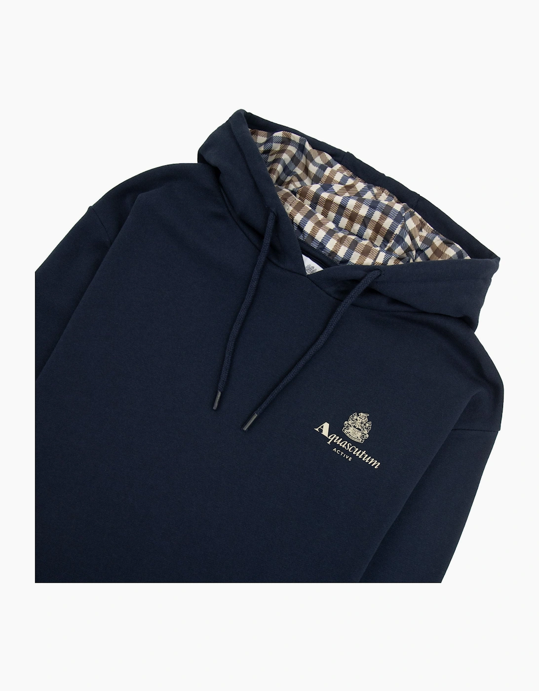 Aquascutum Active Small Logo Hoodie Navy