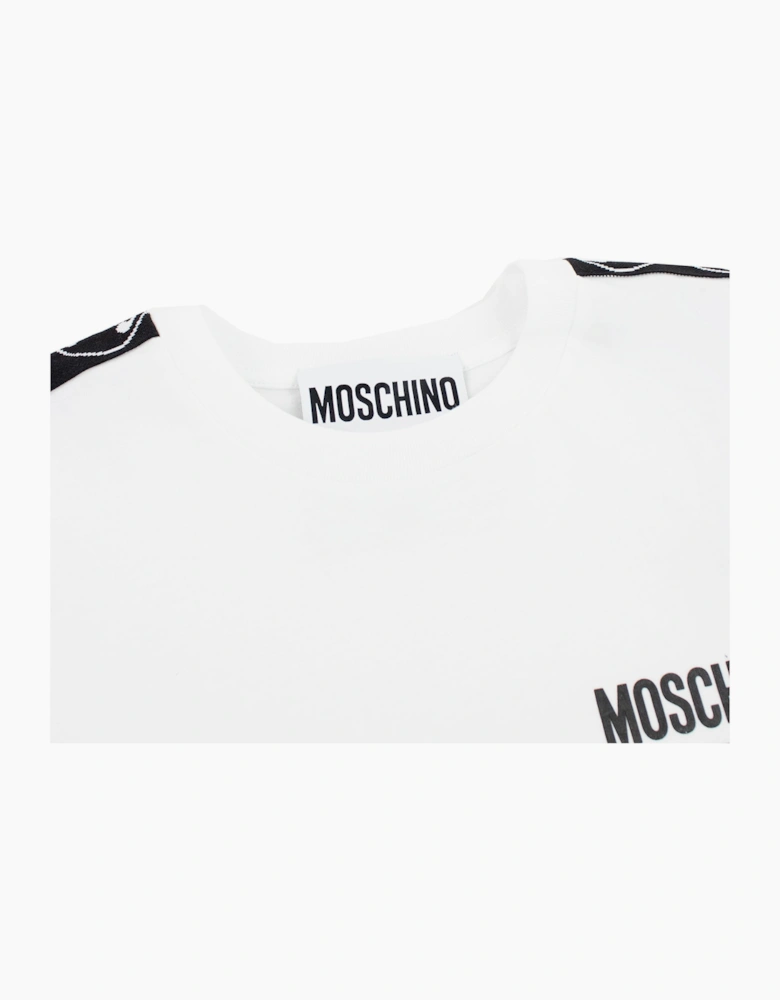 Moschino Couture Double Question Mark Organic Cotton T Shirt White 1001