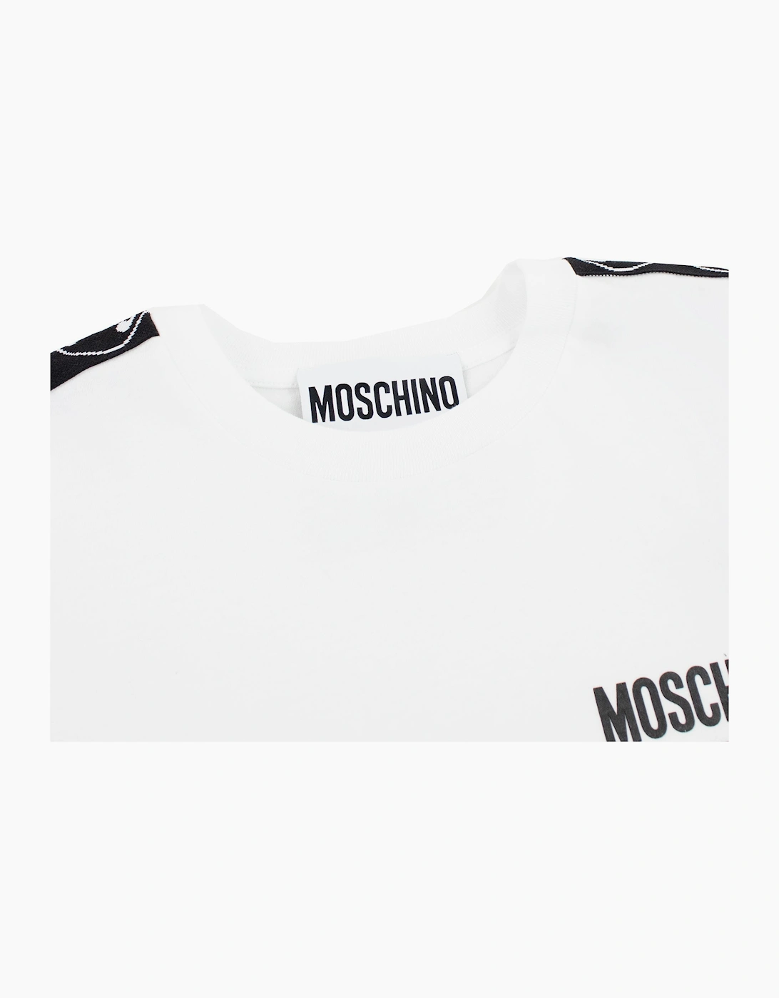 Moschino Couture Double Question Mark Organic Cotton T Shirt White 1001