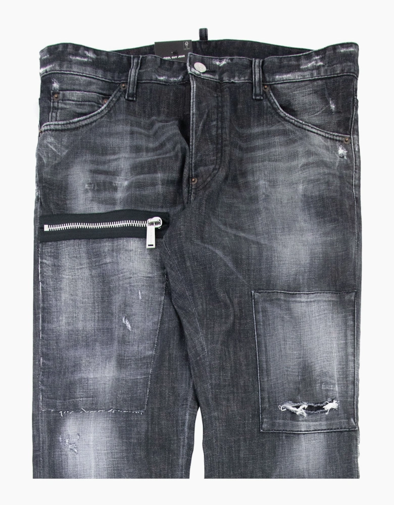 Dsquared2 Black Knee Patch Cool Guy Jean Black