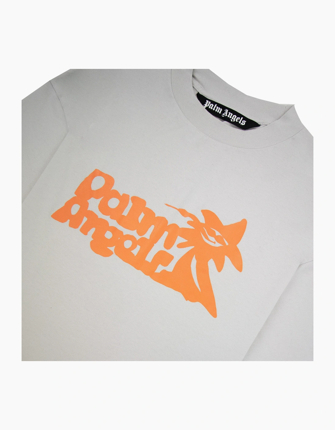 Palm Angels Enzo Classic T Shirt Light Grey Orange
