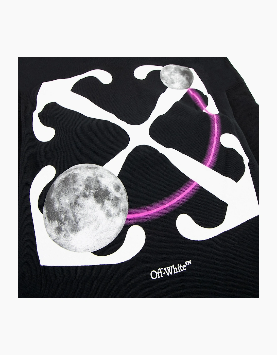 Off White Dbl Moon Arrow Skate Hoodie Black/white