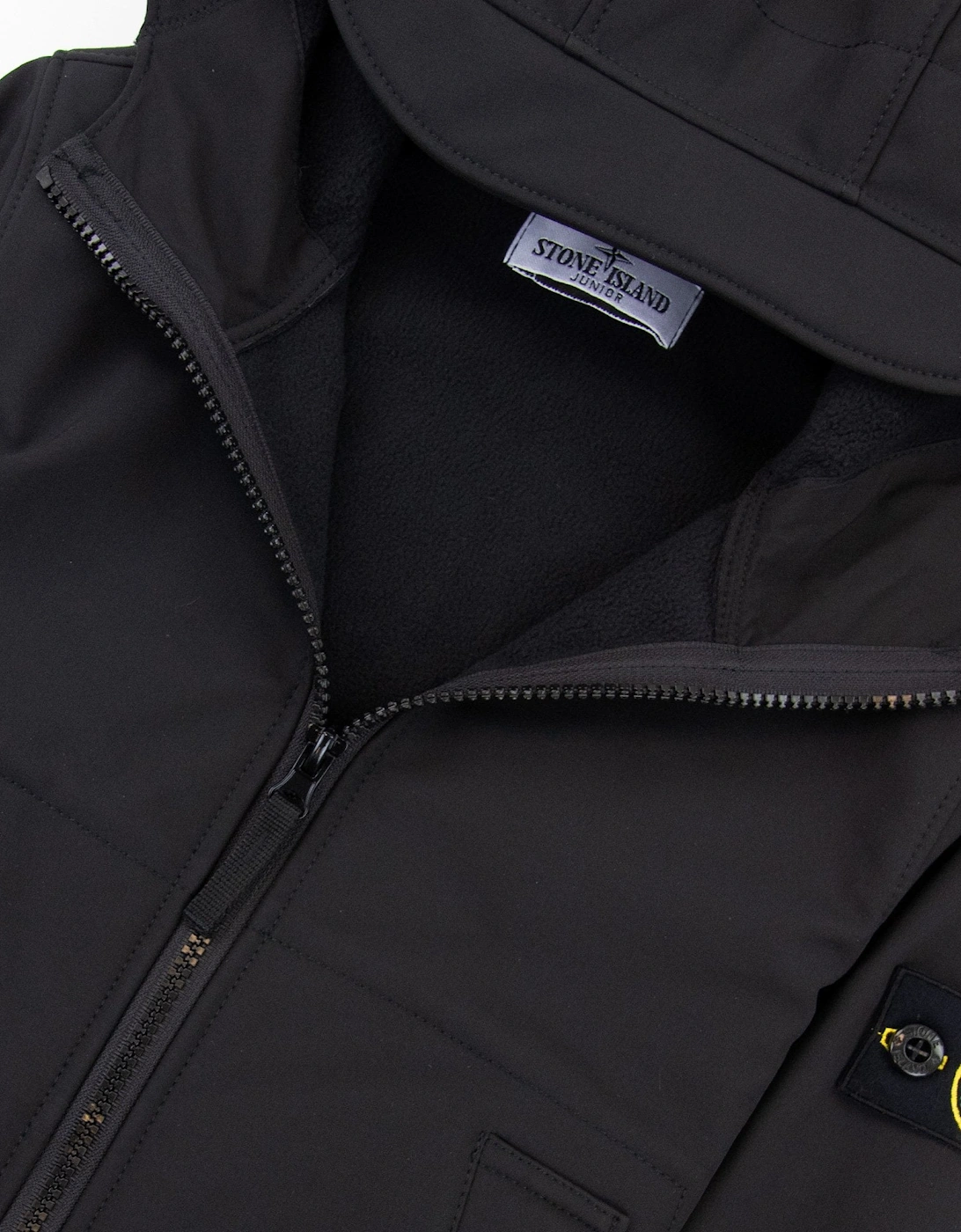 Stone Island Junior Q0122 R_e.dye  Technology Soft Shell Jacket Black V0029