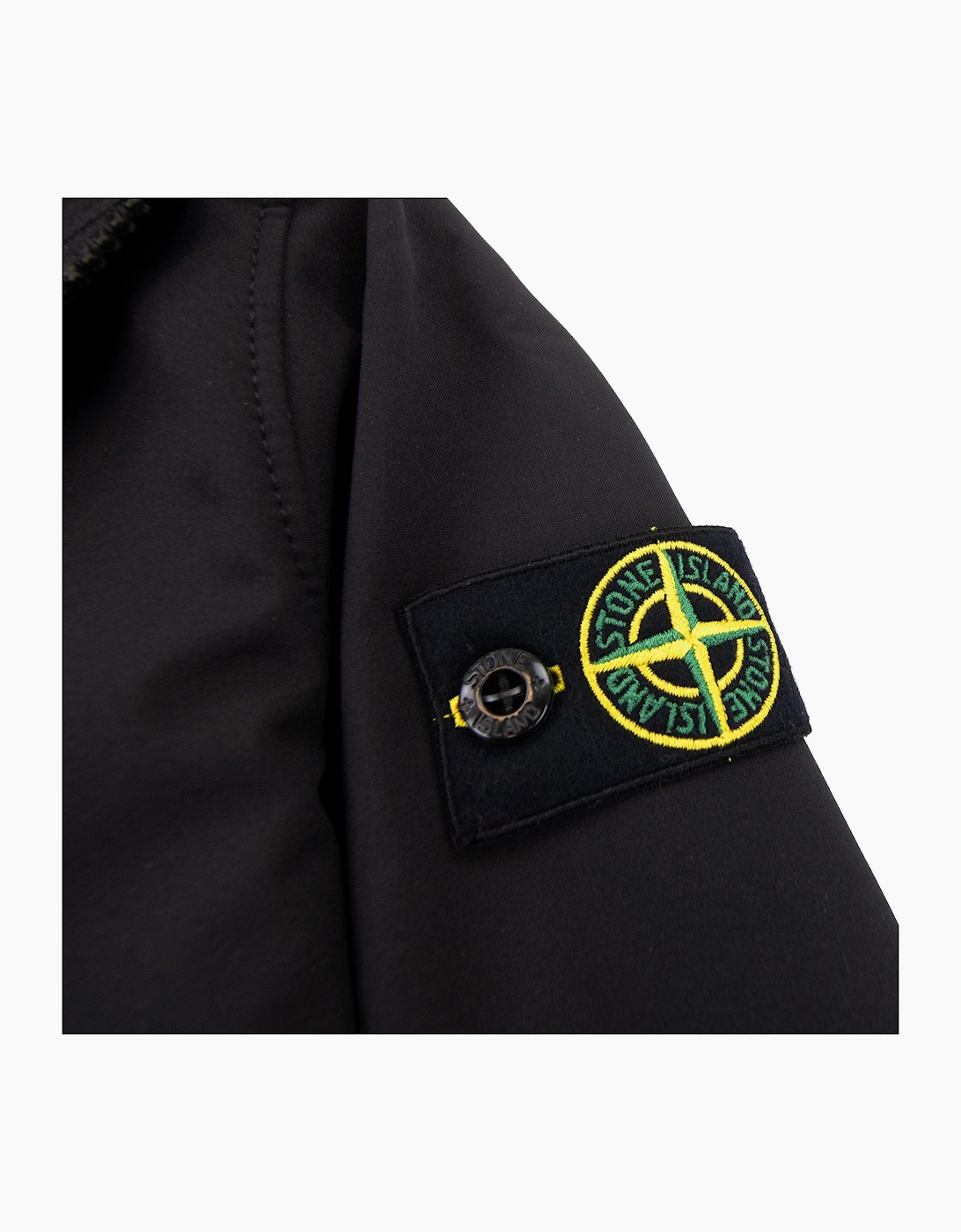 Stone Island Junior Q0122 R_e.dye  Technology Soft Shell Jacket Black V0029