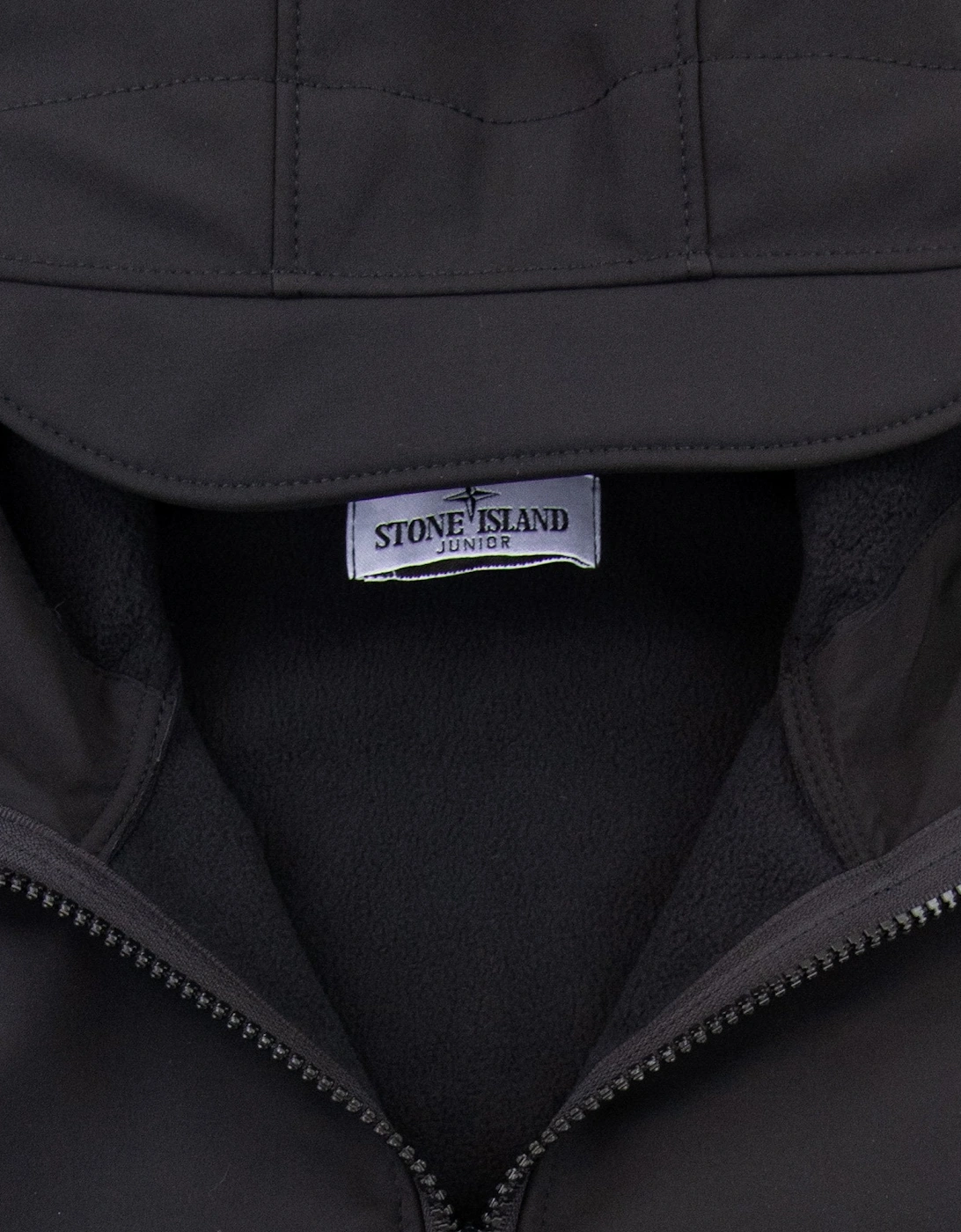 Stone Island Junior Q0122 R_e.dye  Technology Soft Shell Jacket Black V0029