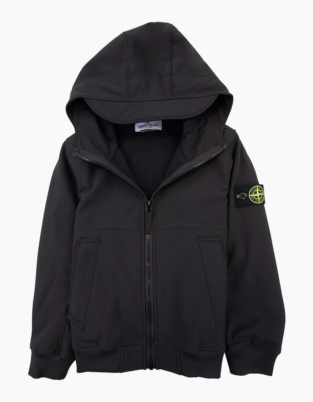 Stone Island Junior Q0122 R_e.dye  Technology Soft Shell Jacket Black V0029