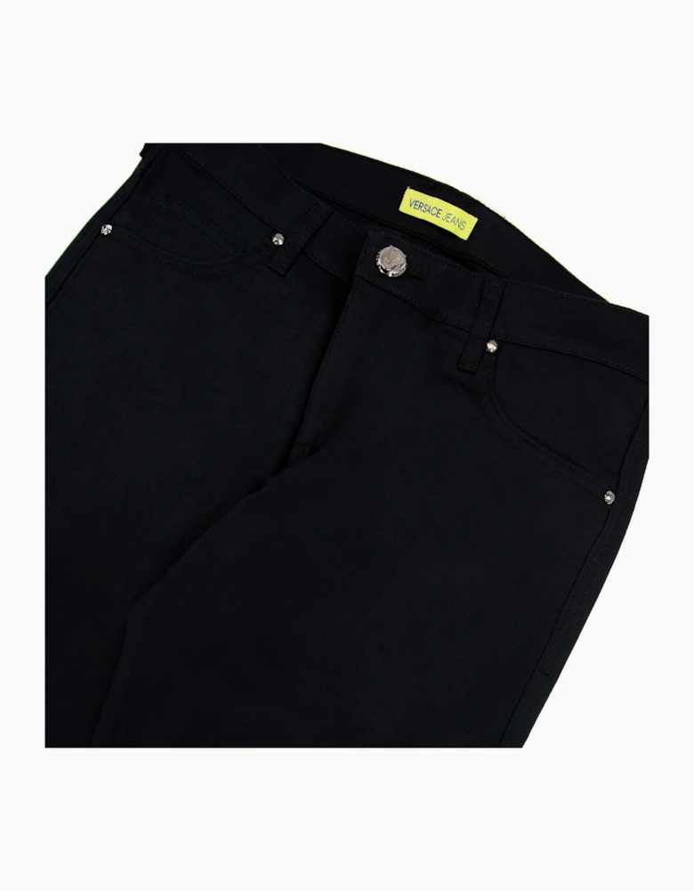 Versace Jeans Metal Pocket Logo Stretch Jeans Black