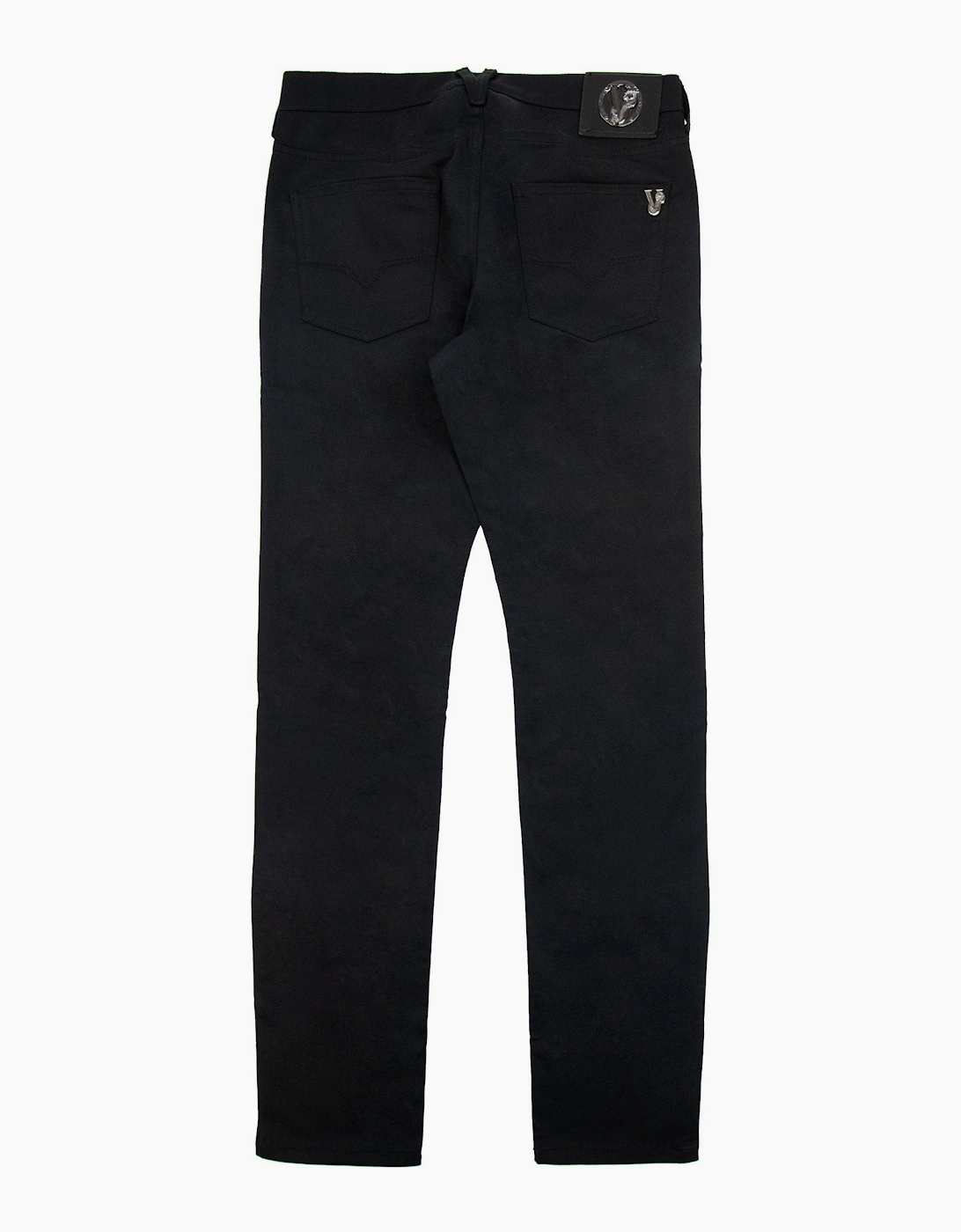 Versace Jeans Metal Pocket Logo Stretch Jeans Black