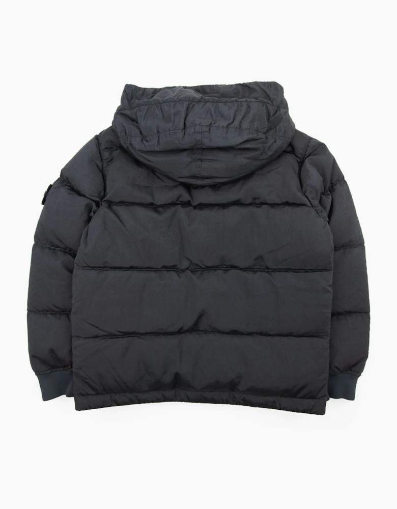 Stone Island Junior 40735 Regenerated Nylon Metal In Econyl Jacket Charcoal V0065