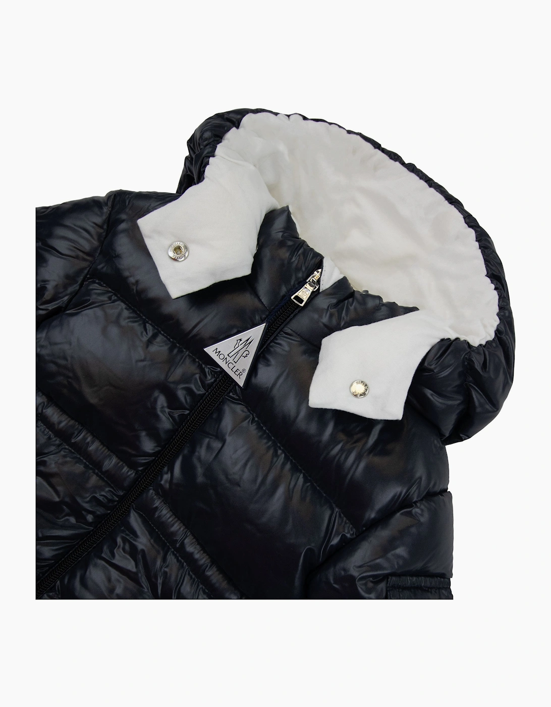 Moncler Junior Maire Hooded Down Jacket Navy 742