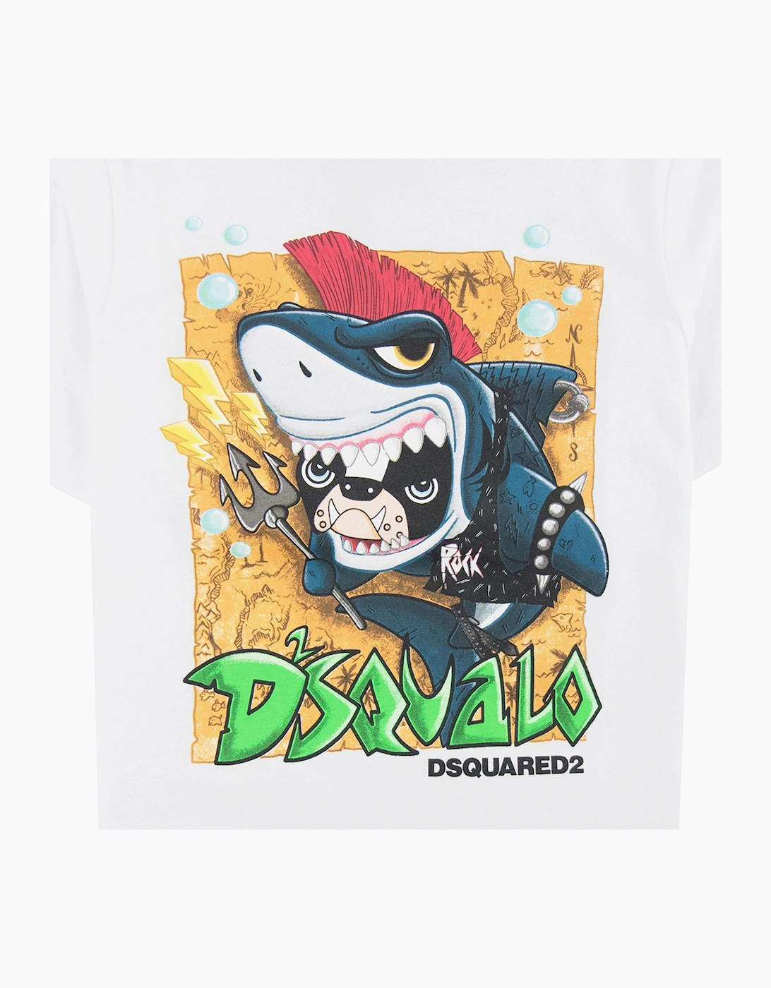 Dsqaured2 Kids Shark Head T-shirt White 100