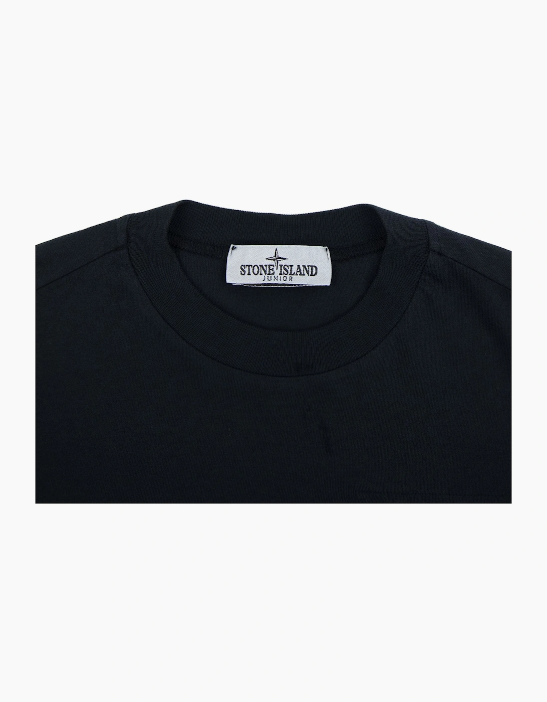 Stone Island Junior 20347 Pocket Logo Long Sleeve T Shirt Navy V0020