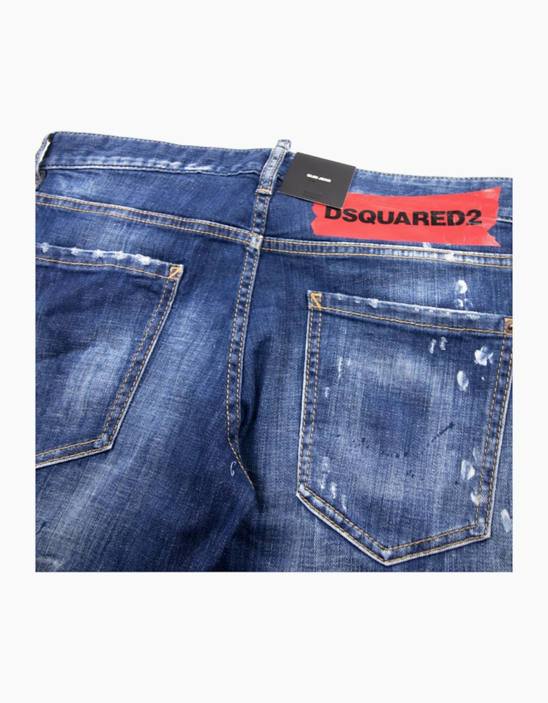 Dsquared2 Rope Clip Slim Jean Distressed Denim