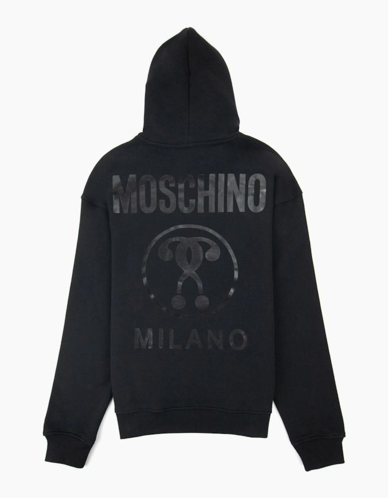 Moschino Couture Double Question Hoodied Sweatshirt Black 0555