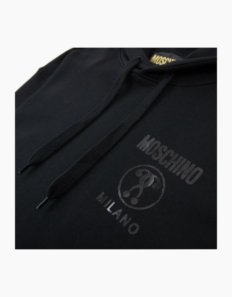 Moschino Couture Double Question Hoodied Sweatshirt Black 0555