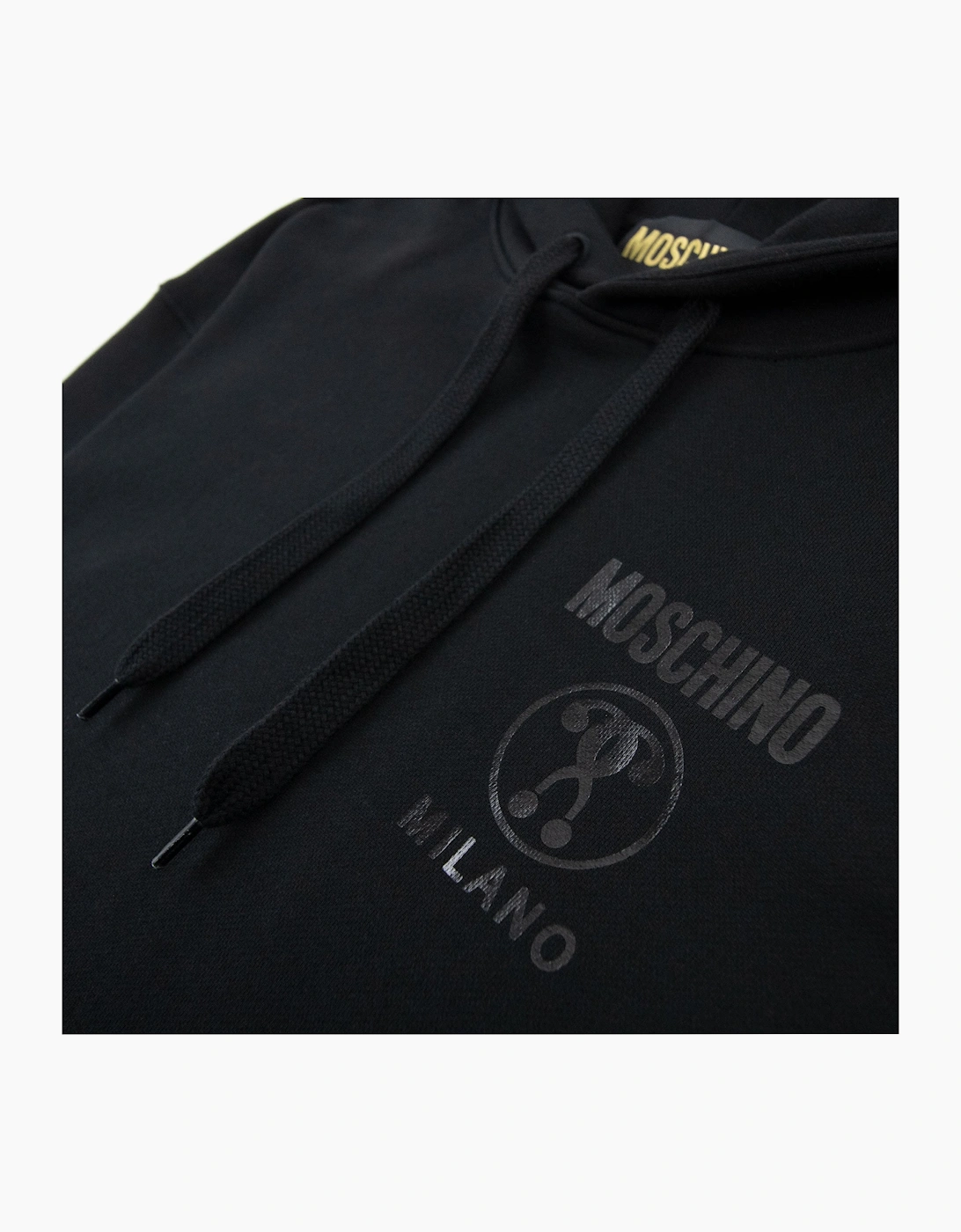 Moschino Couture Double Question Hoodied Sweatshirt Black 0555