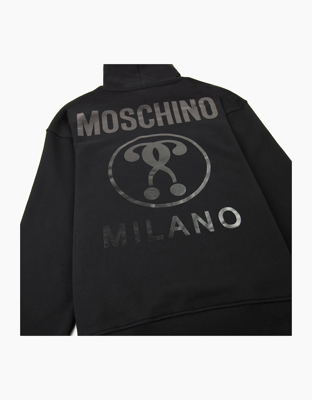 Moschino Couture Double Question Hoodied Sweatshirt Black 0555