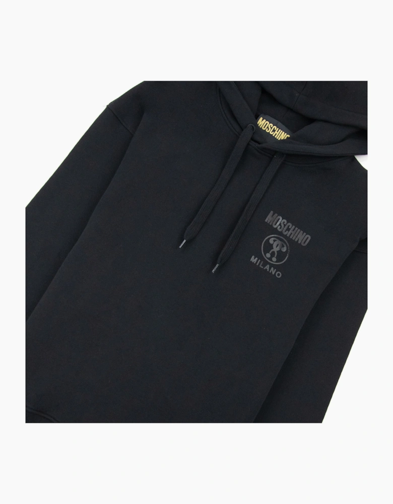 Moschino Couture Double Question Hoodied Sweatshirt Black 0555