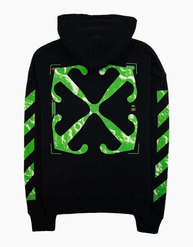 Off White Moon Cam Arrow Skate Hoodie Black/green