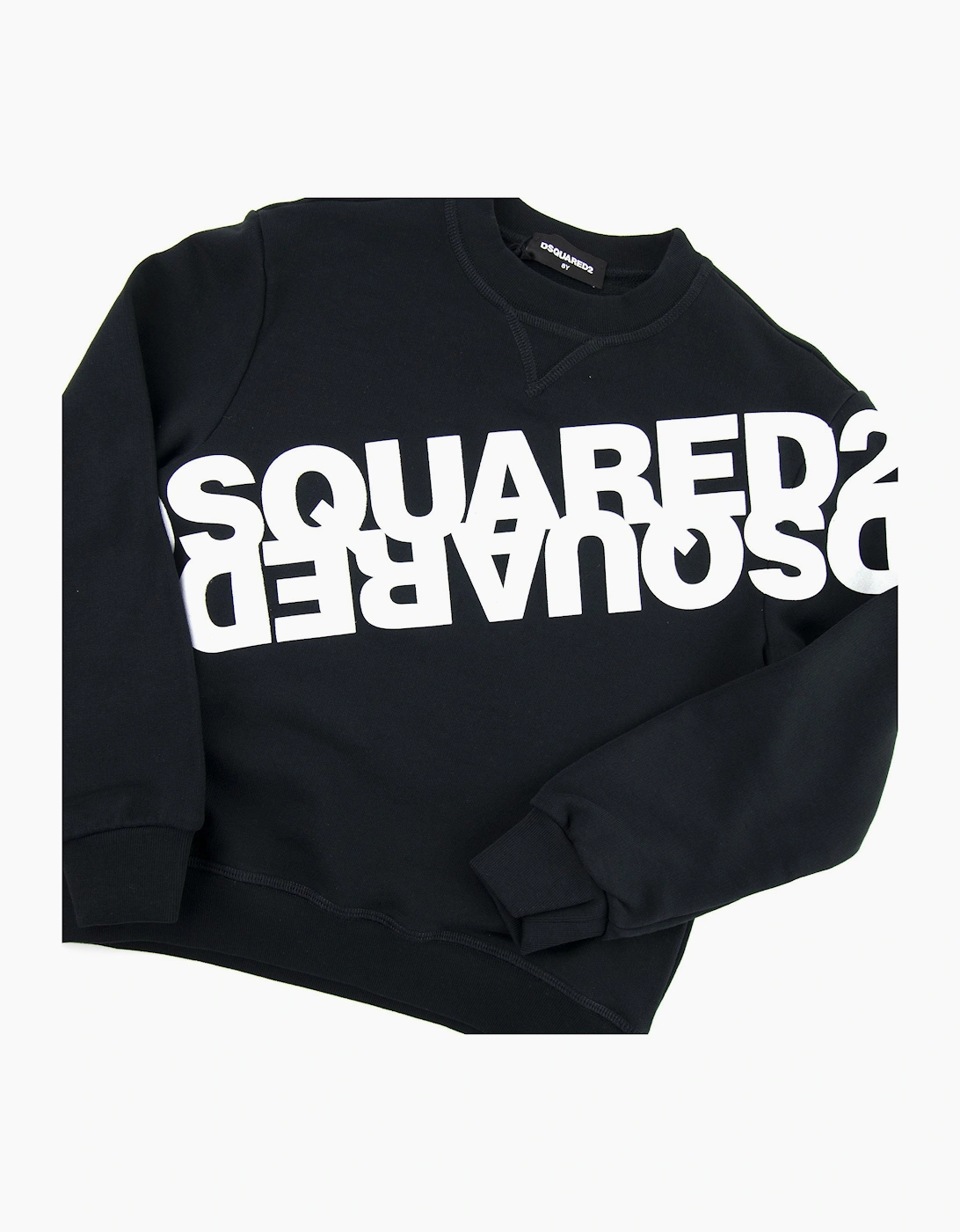 Dsquared2 Kids Mirrored Logo Crewneck Sweatshirt Black