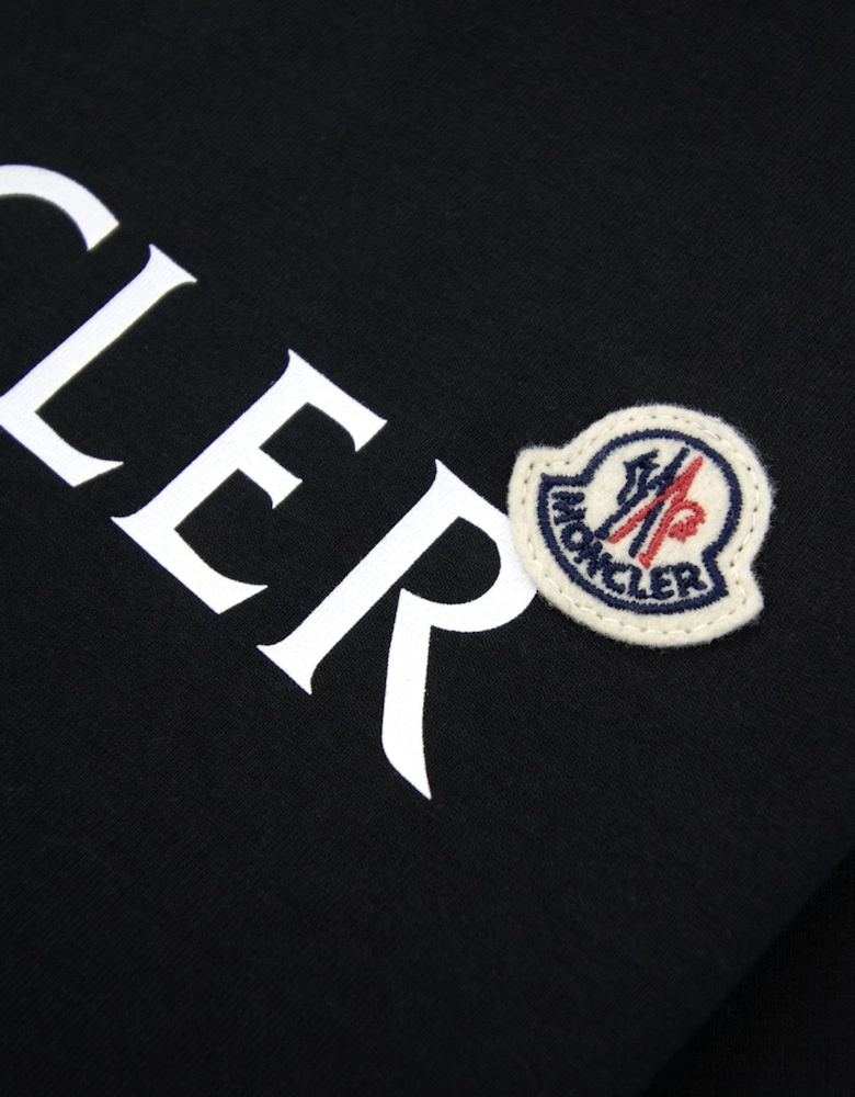 Moncler Junior Logo Cotton T-shirt Black 999