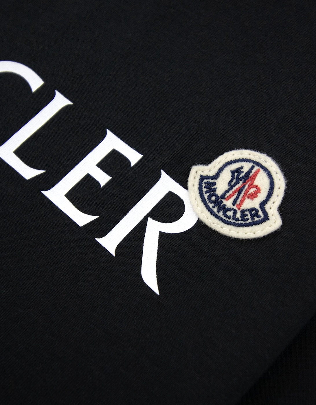 Moncler Junior Logo Cotton T-shirt Black 999
