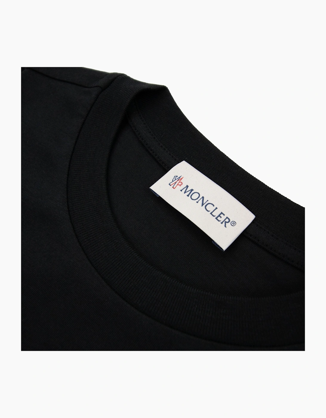 Moncler Junior Logo Cotton T-shirt Black 999