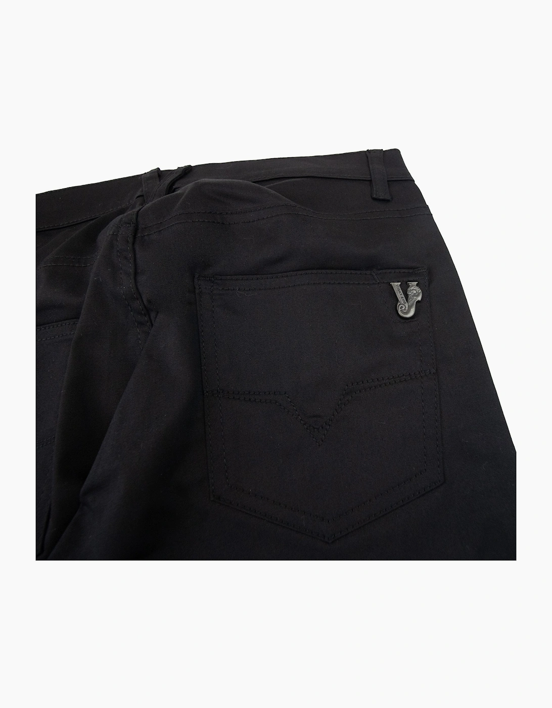 Versace Jeans Raso Tiger Metal Logo Jean Black