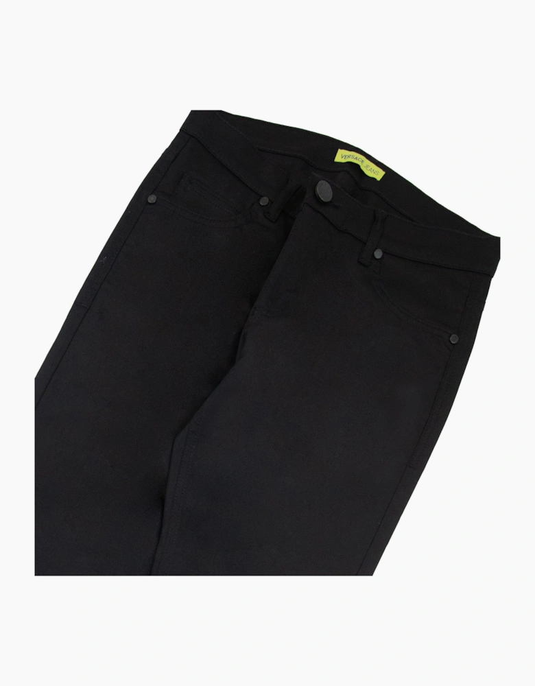 Versace Jeans Raso Tiger Metal Logo Jean Black