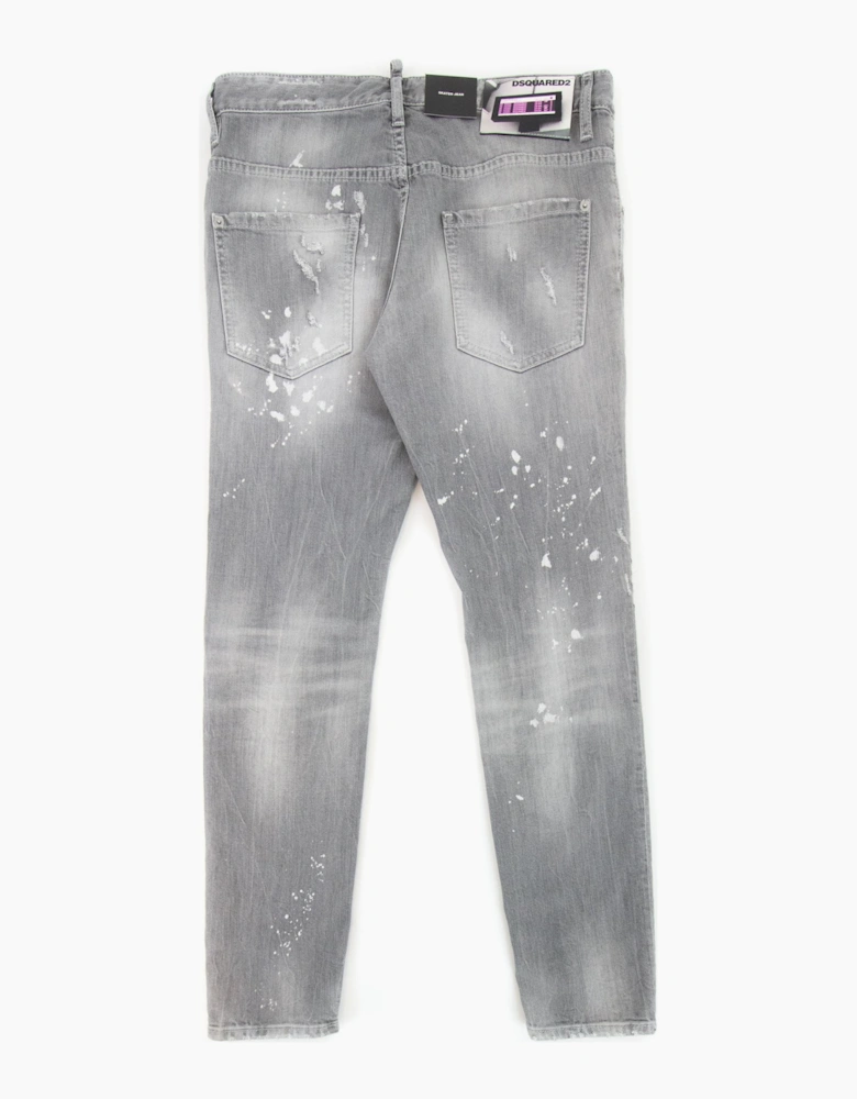 Dsquared2 Skater Denim Wash Ripped Jeans Light Grey 852