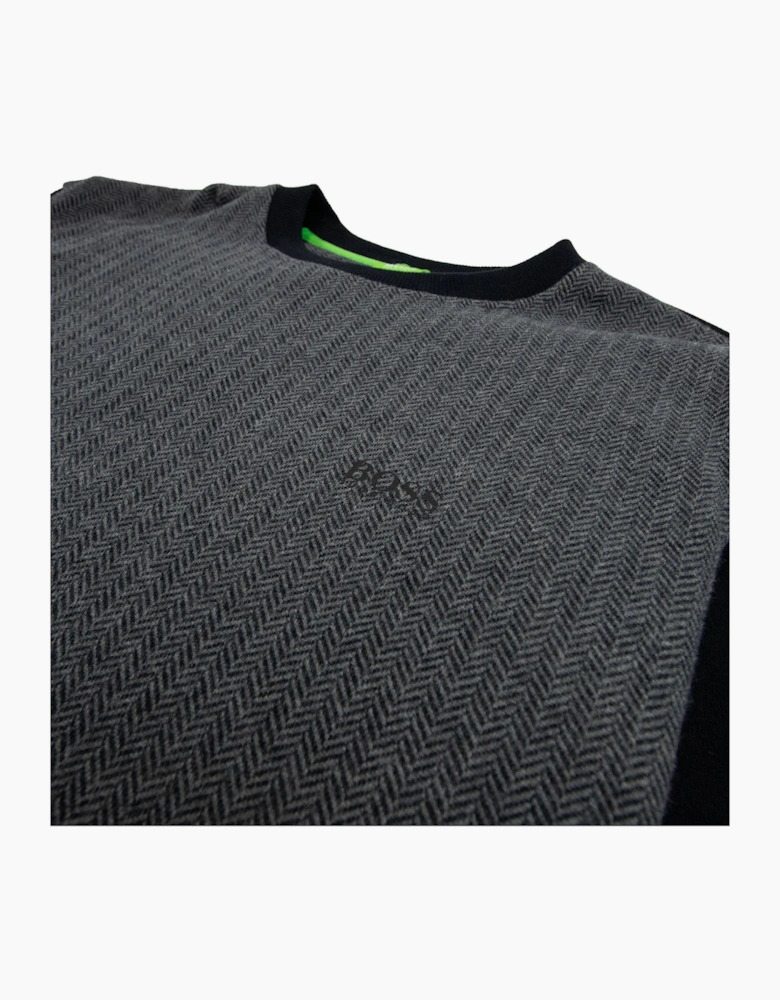 Hugo Boss Heringbone Salbo Sweatshirt Black/Grey