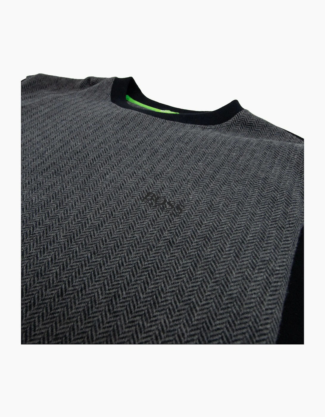 Hugo Boss Heringbone Salbo Sweatshirt Black/Grey