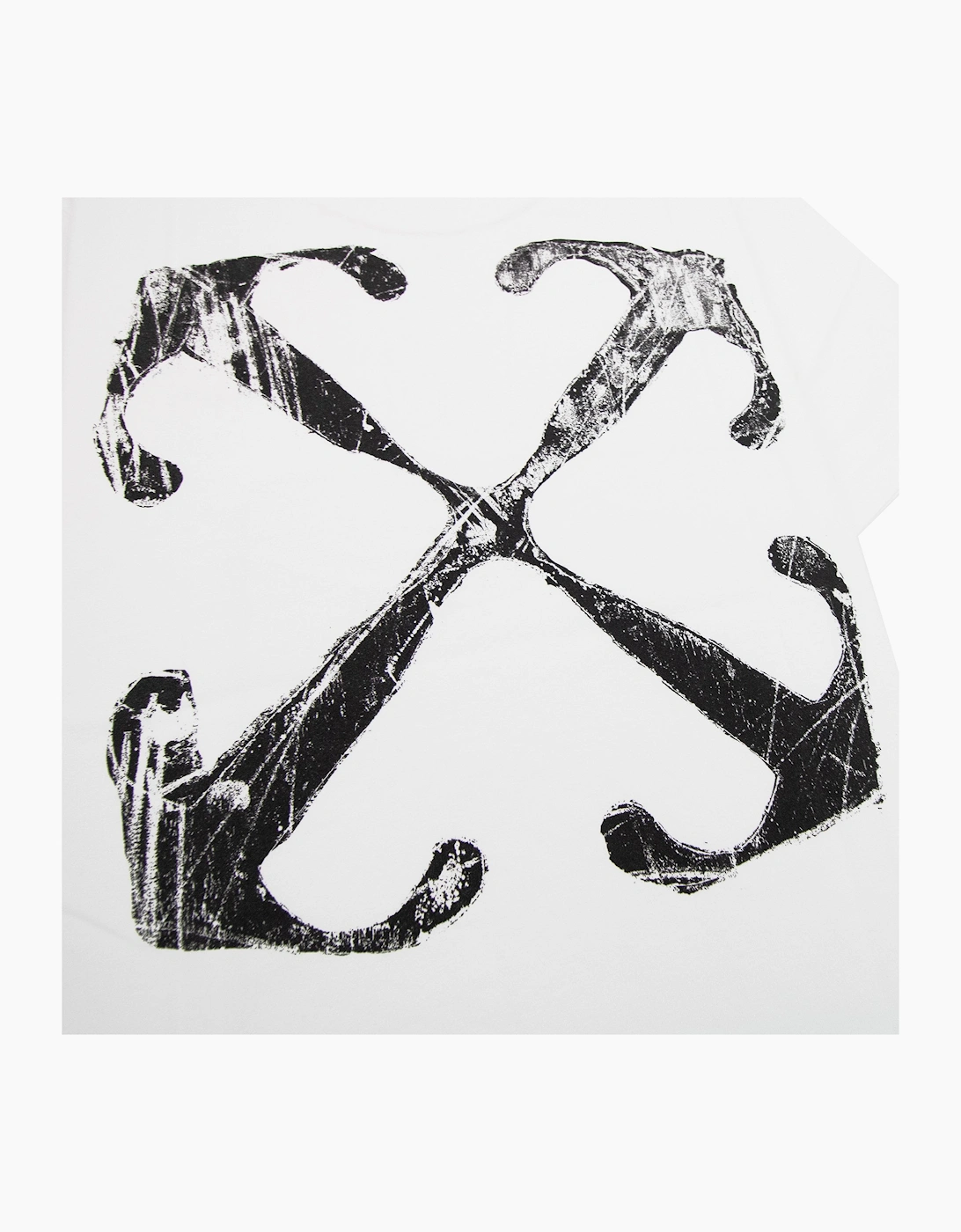 Off White Scratch Arrow Slim S/s T Shirt White/black