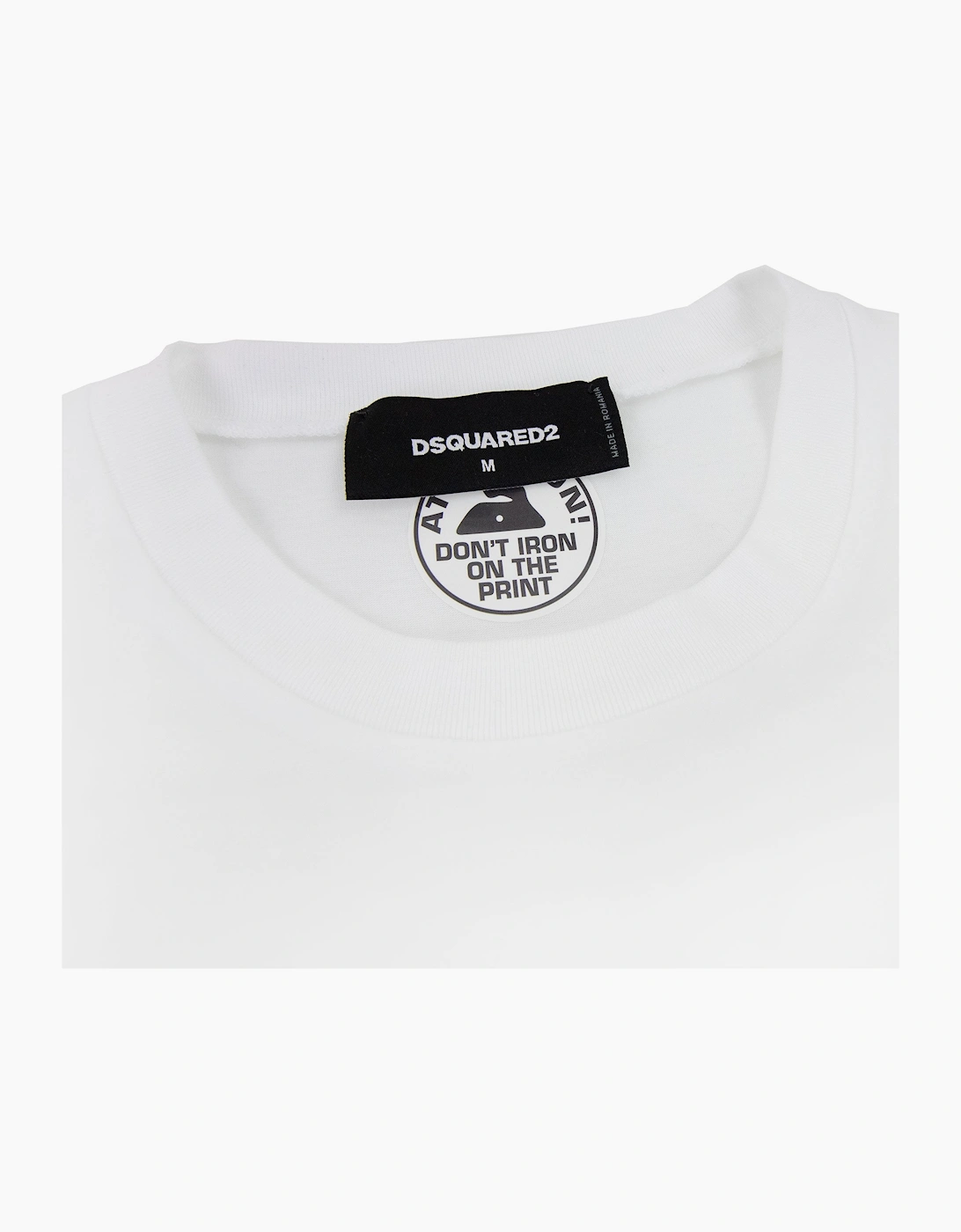 Dsquared2 Logo Super Crew T Shirt White 100