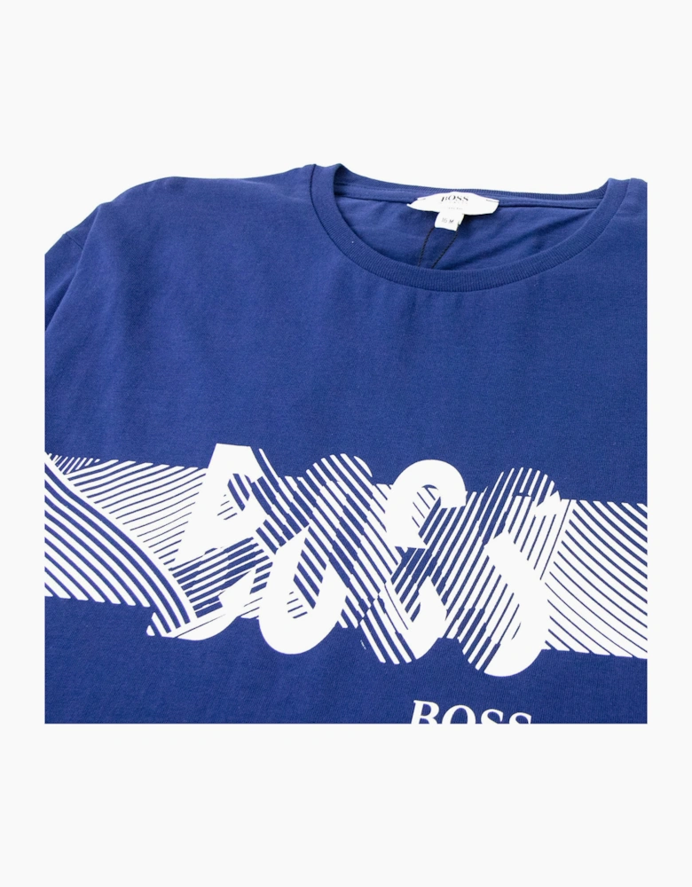 Hugo Boss Kids Block Logo L/s T Shirt Navy Blue