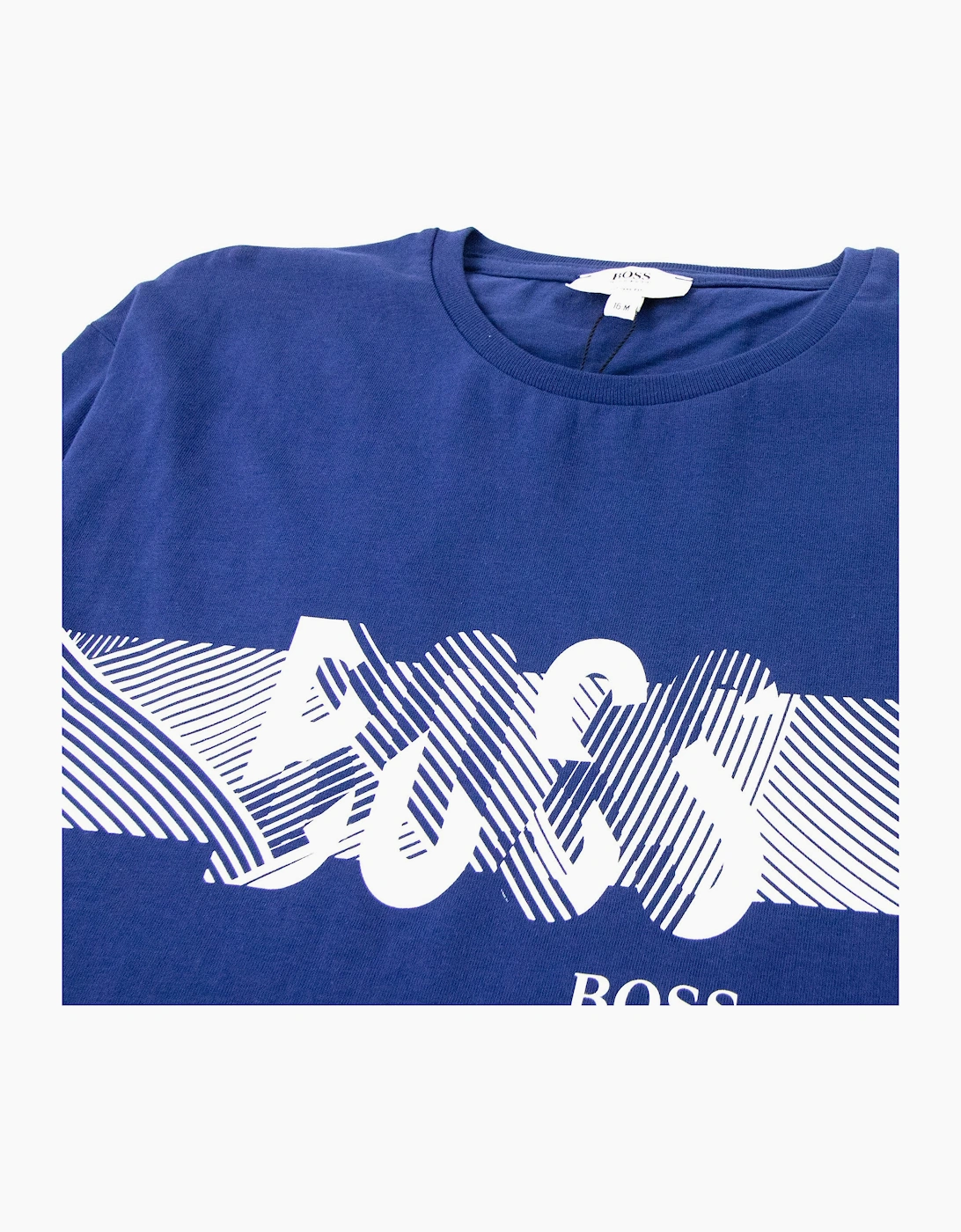 Hugo Boss Kids Block Logo L/s T Shirt Navy Blue