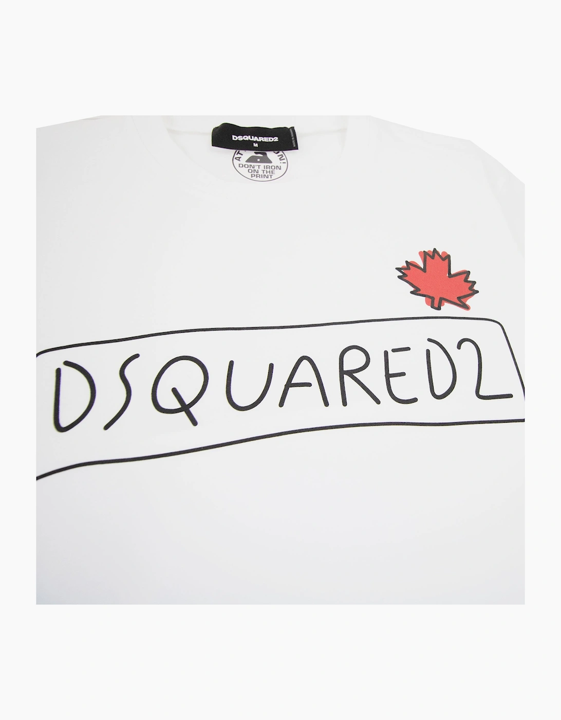 Dsquared2 Logo Super Crew T Shirt White 100