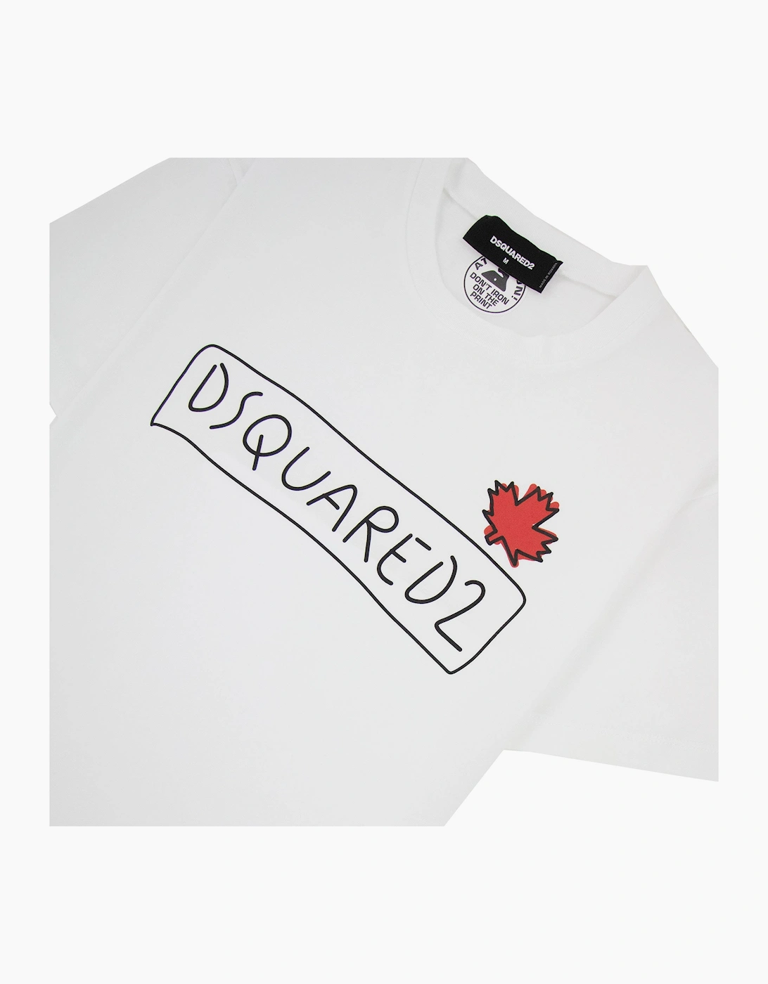 Dsquared2 Logo Super Crew T Shirt White 100