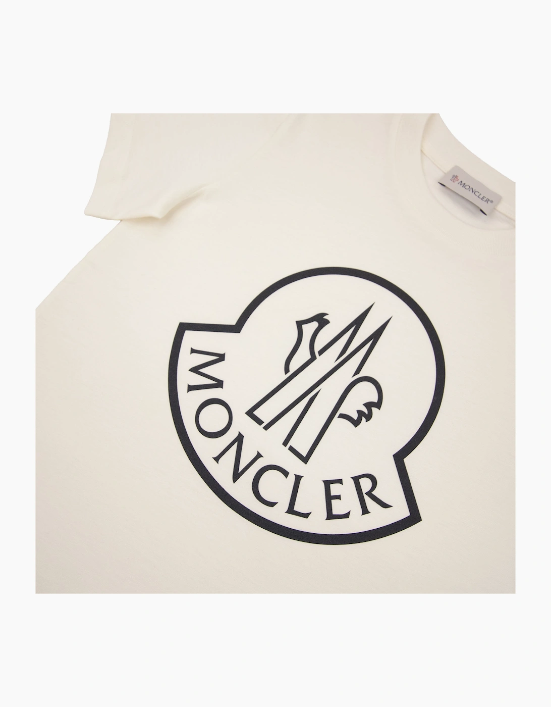 Moncler Junior Logo Jersey T-shirt White 034